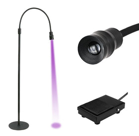 HAICHER UV light for lash extension, front view, compact design supports faster curing
