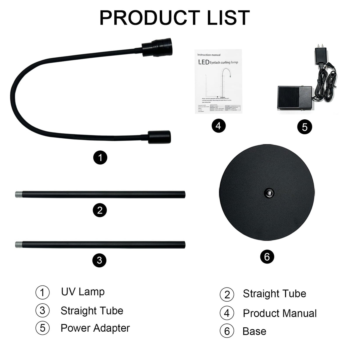 HAICHER UV-light kit components, ready-to-use package suitable for lash artists