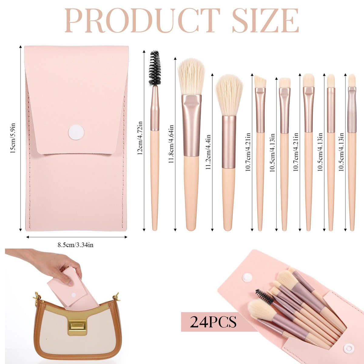 HaiFafafaing eight brush travel kit ideal for subtle daily makeup routines