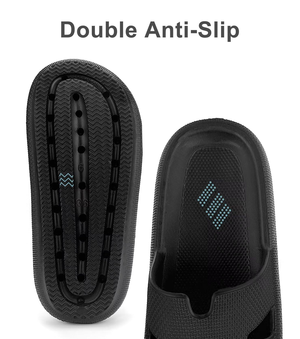 Haifago Cloud Slides lightweight odorless material dries quickly for everyday wear