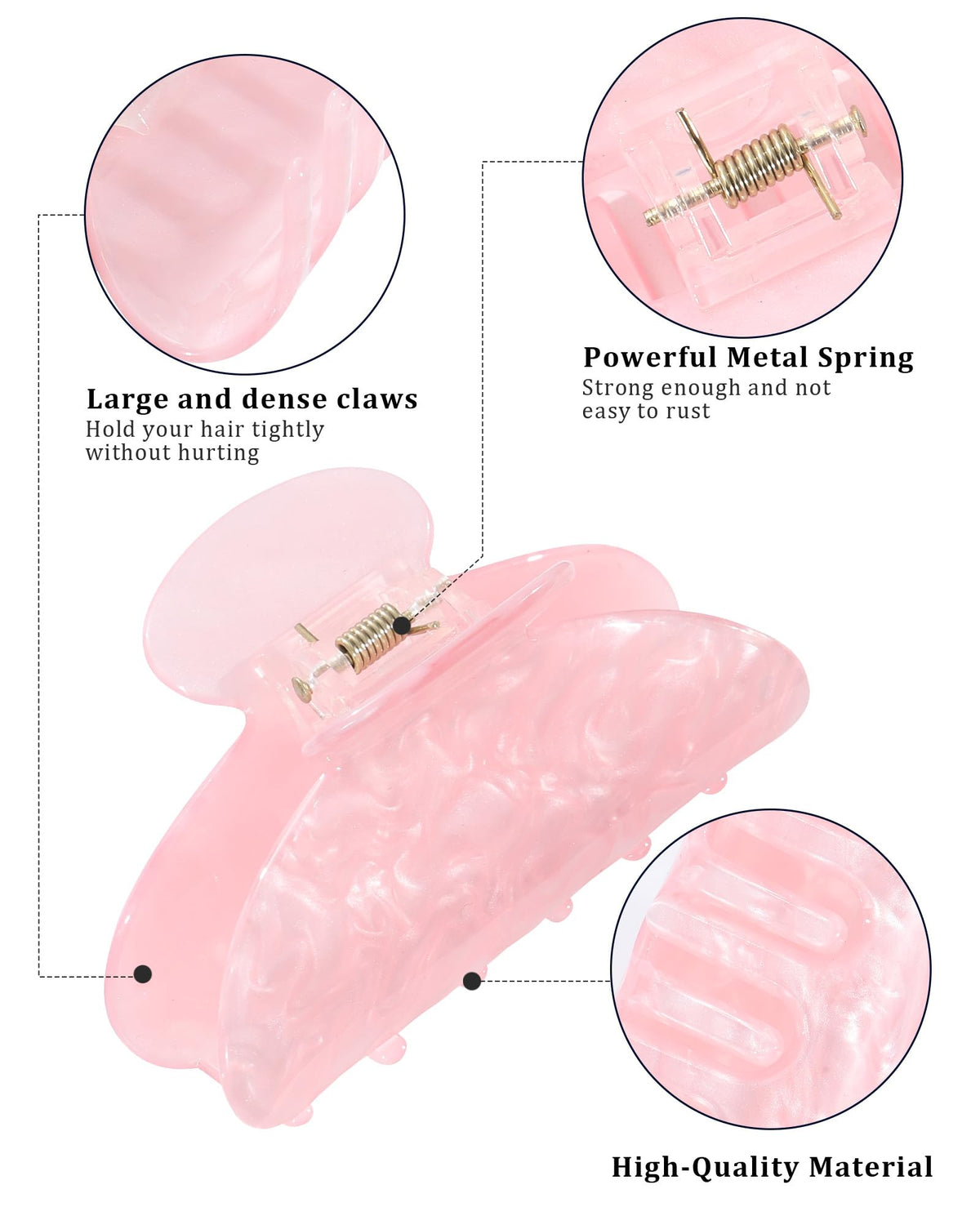 HAIMEIKANG brown glitter clip secures updos.