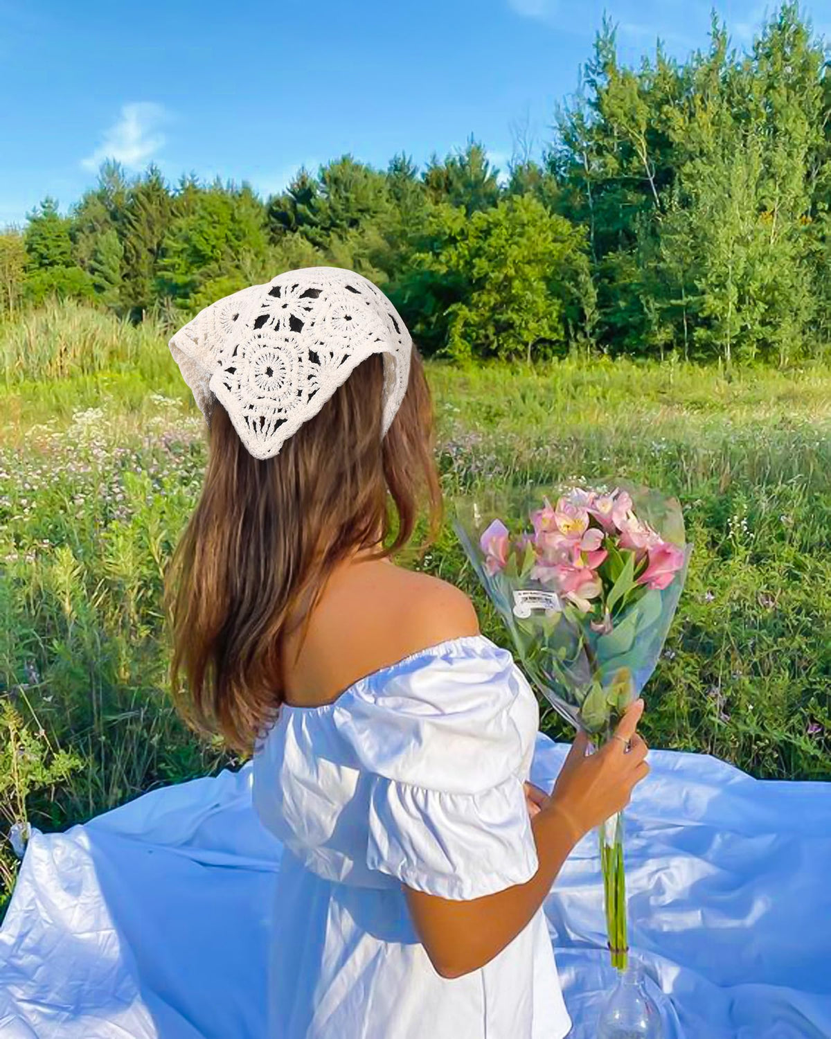 HAIMEIKANG Elastic Adjustable Bandana fits most head sizes securely