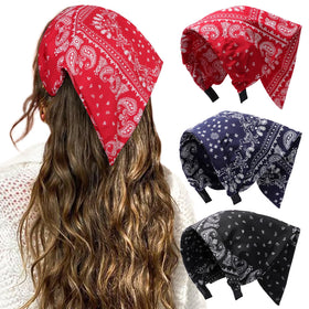 HAIMEIKANG floral hair scarf headband in black for all day comfort and secure wear