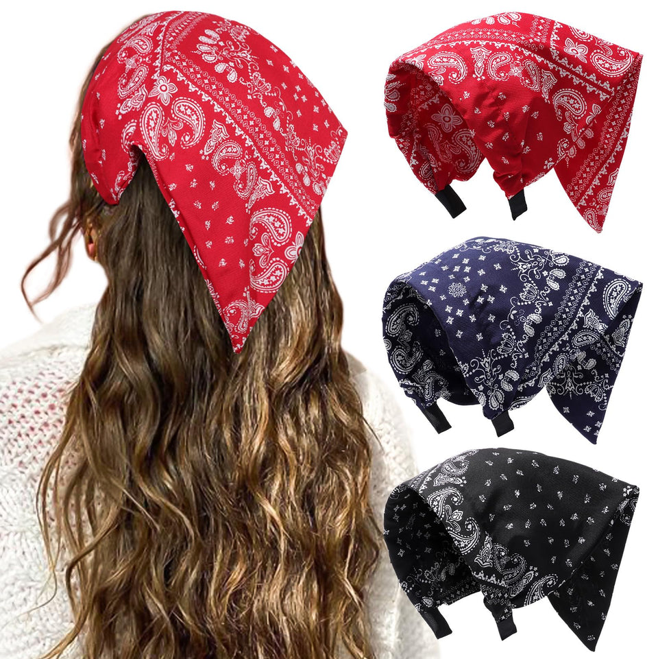 HAIMEIKANG floral hair scarf headband in black for all day comfort and secure wear