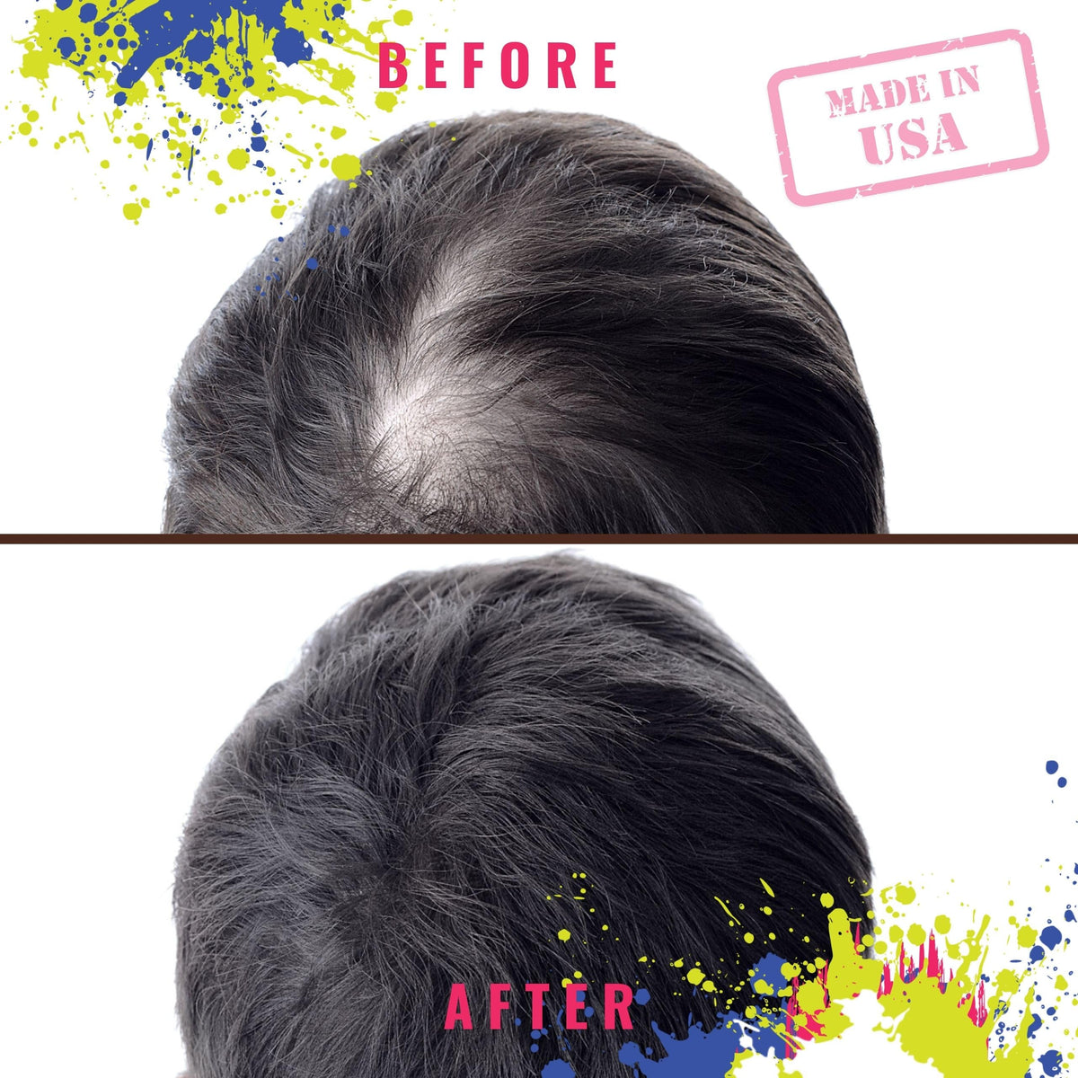 Hair Candy Hair Growth Serum bottle on countertop with natural formula