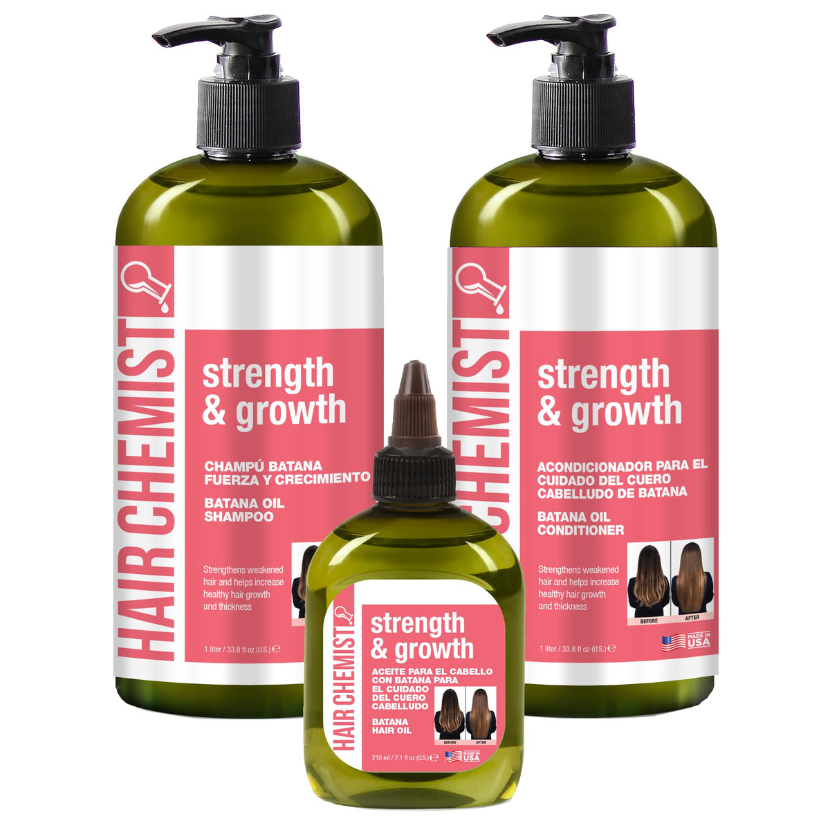 Hair Chemist Batana Shampoo 33-8oz bottle for gentle cleansing and hair health.