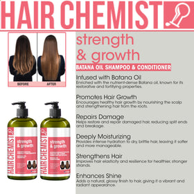 Hair Chemist Batana Shampoo lather close-up illustrating cleansing action.