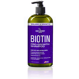 Hair Chemist Biotin Shampoo application demonstrates cleansing and strengthening benefits