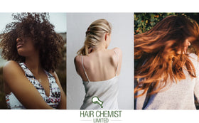 Packaging detail of Hair Chemist Biotin Shampoo branding