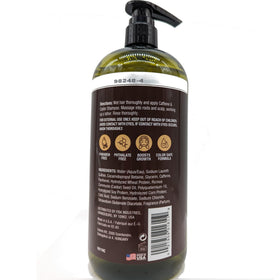 Hair Chemist caffeine and castor shampoo label highlights sulfate-free formula