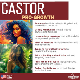 Hair Chemist Pro-Growth castor oil on scalp for nourishment routine