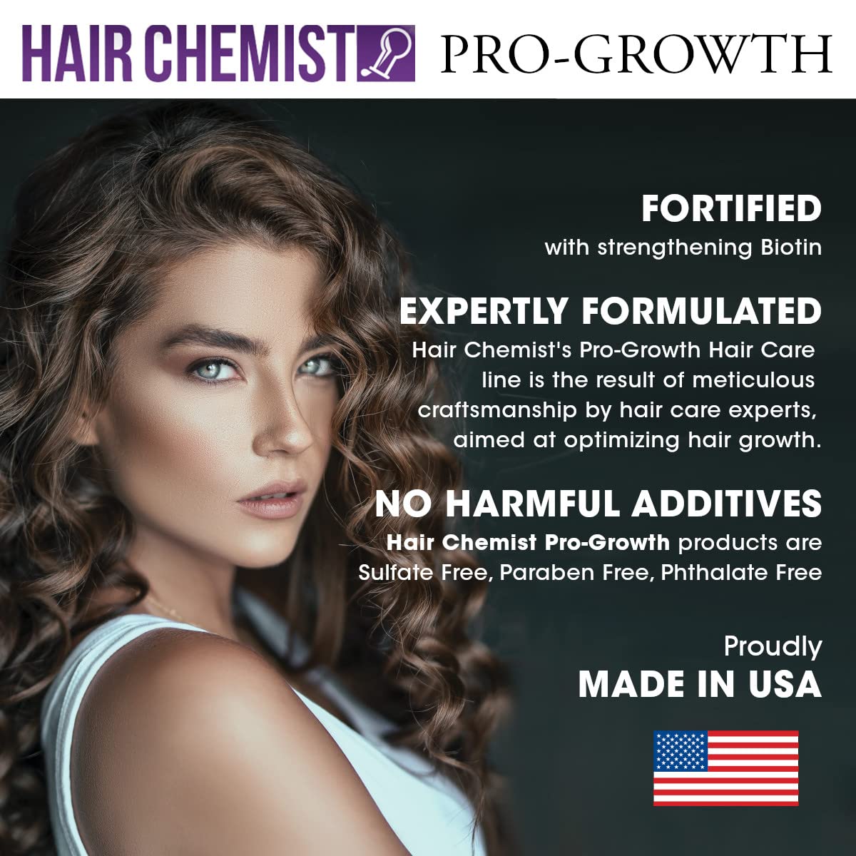 Hair Chemist Pro-Growth Shampoo on thinning hair area