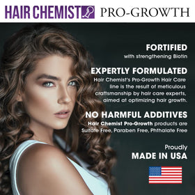 Hair Chemist Pro-Growth Shampoo on thinning hair area