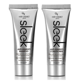 Hair Chemist Sleek shampoo bottle with anti-humidity protection for frizz control