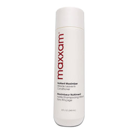 HAIR CLUB Maxxam leave-in conditioner bottle showing frizz control for smooth styling