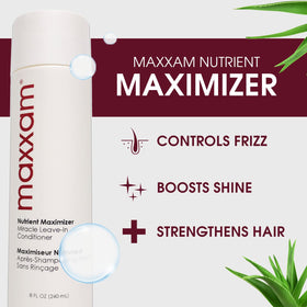 HAIR CLUB Maxxam leave-in conditioner bottle with pump enables quick daily application