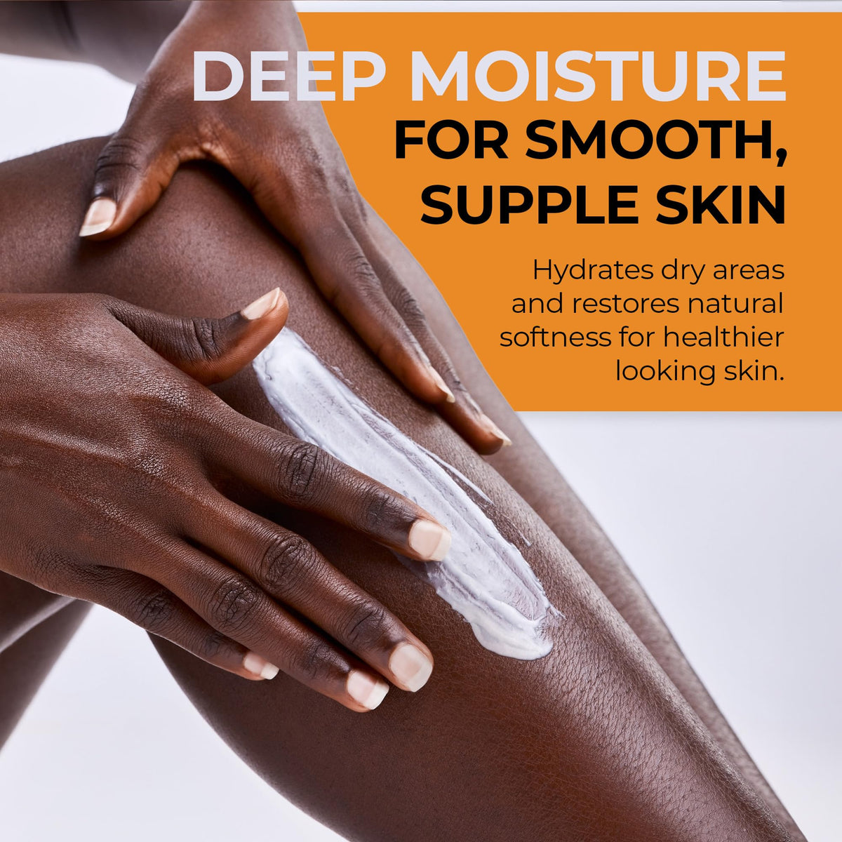 Hair conditioning with shea butter to soften coils and reduce frizz.