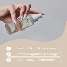 Hair Craft Co. CRVFT argan oil serum pump highlights lightweight frizz control.