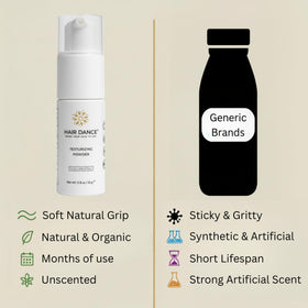 Hair Dance Volumizing Powder four-ingredients blend showcases simple natural formula.