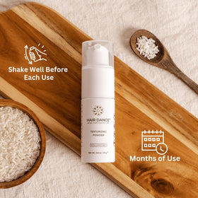 Hair Dance Volumizing Powder texture close-up highlights soft, non chalky feel.