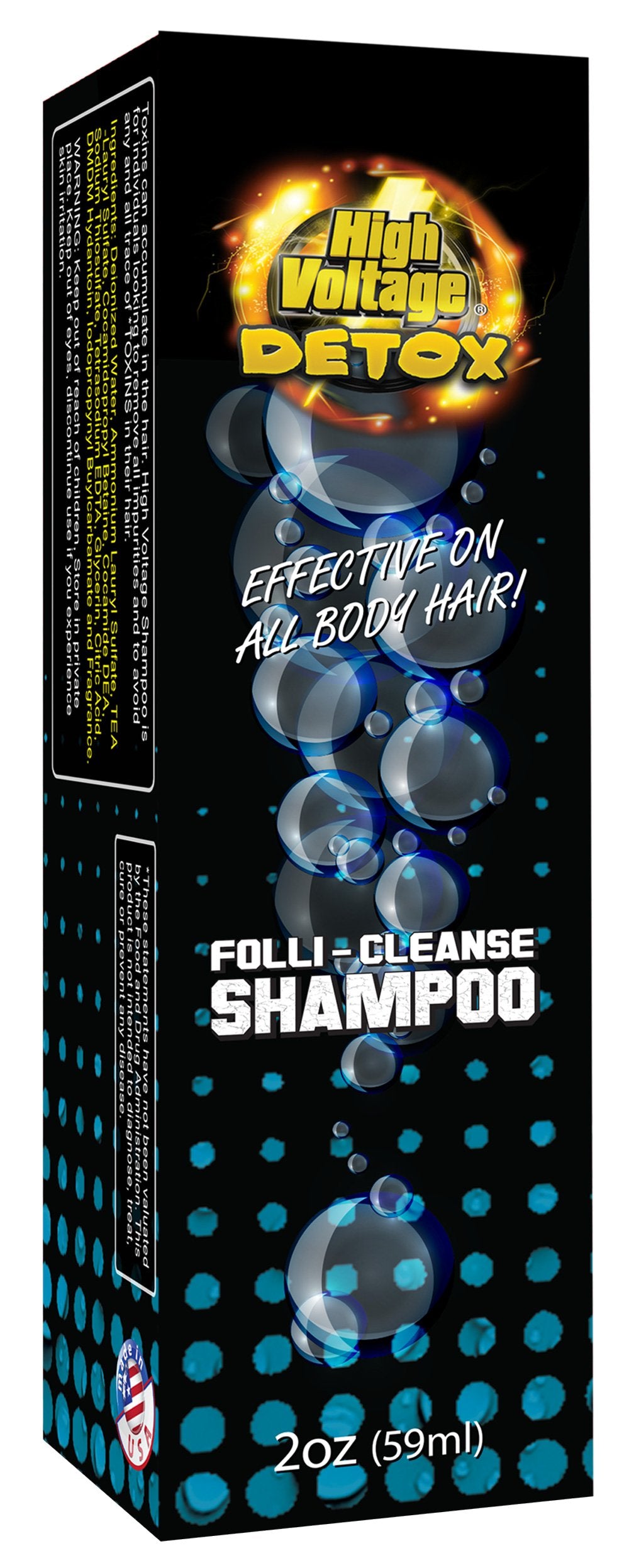 HAIR DETOX High Voltage bottle front view for a refreshing cleansing routine