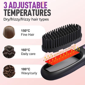 Hair Essence Go Brush Pro cordless travel compact in use for on-the-go styling