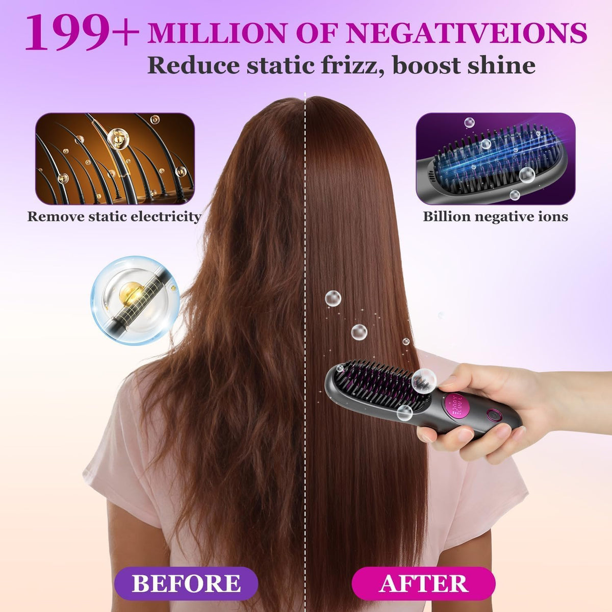 Hair Essence Go Brush Pro pink packaging highlighting gift-ready travel design