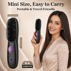 Hair Essence Go Brush Pro travel-ready design with protective cap.