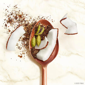 Hair Food Coconut Milk Chai Spice creates a rich, fragrant lather.