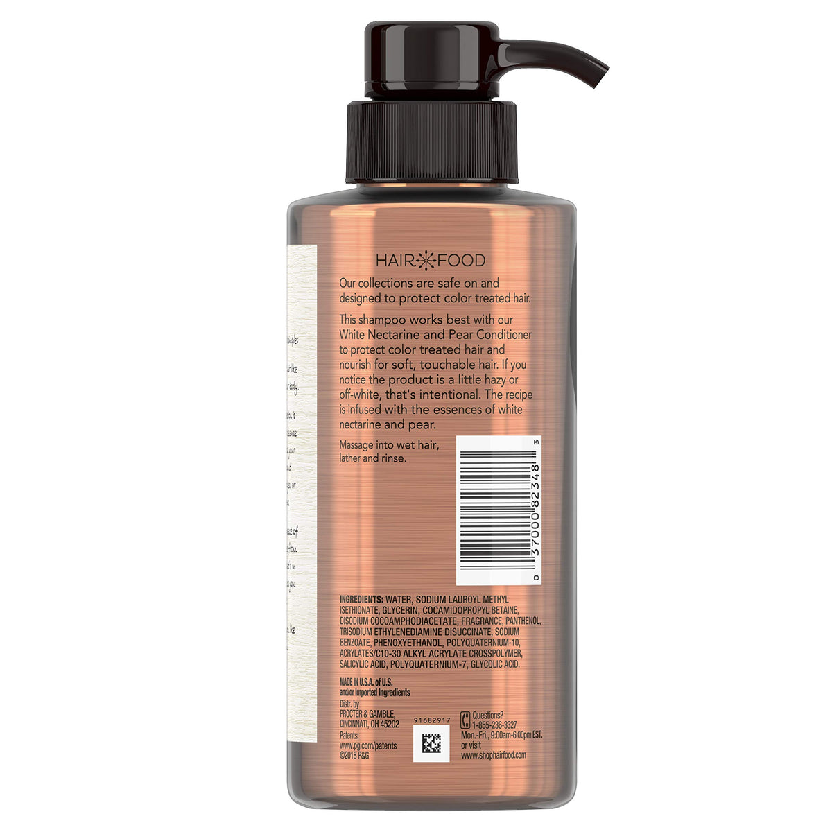 Hair Food Color Protect Shampoo lather highlighting gentle cleansing for vibrant color.
