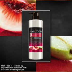 Hair Food color-protect formula supports vibrant color through gentle cleansing.