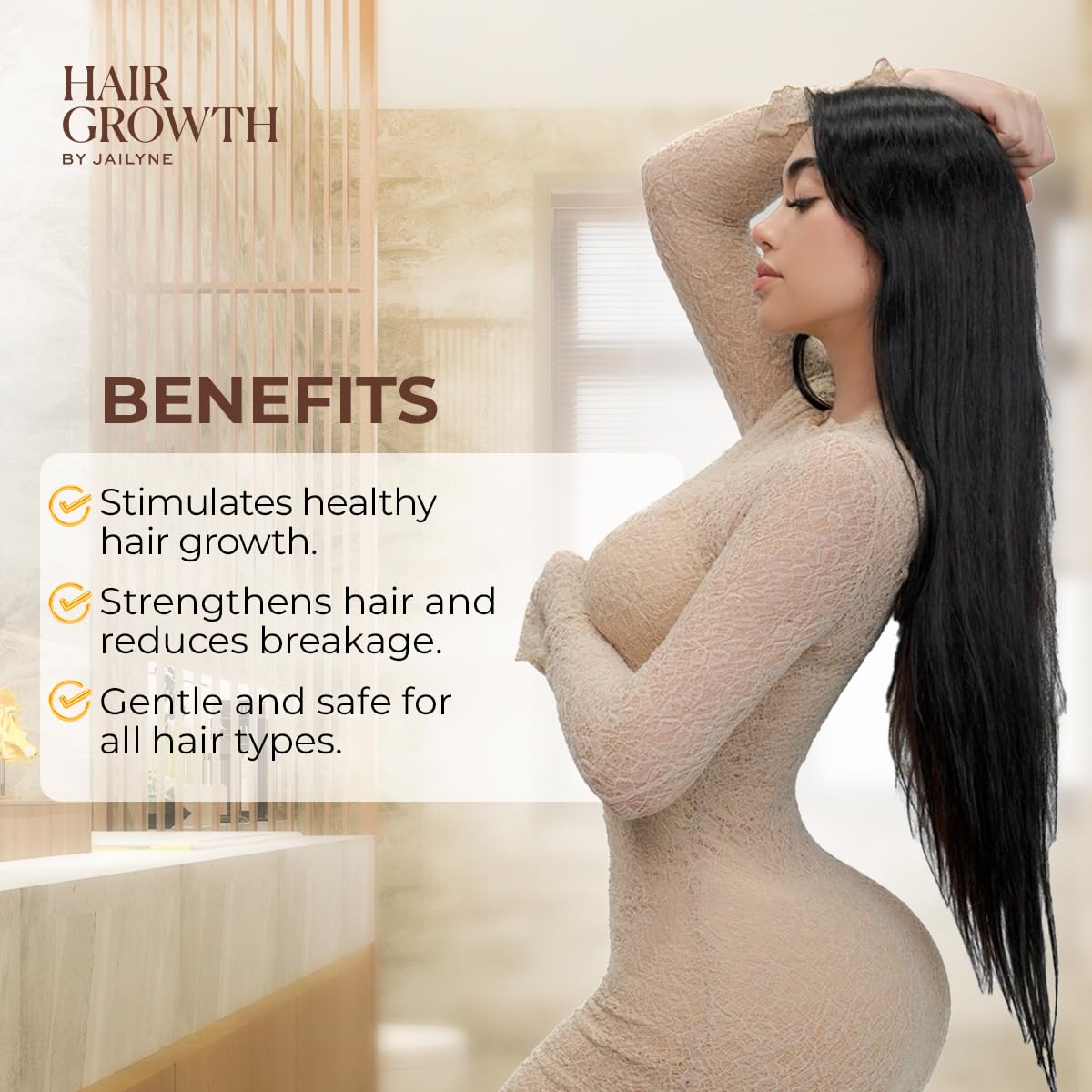 Hair Growth by Jailyne Ojeda color-treated hair hero image demonstrates safe use