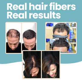 Hair Illusion real hair fibers bond seamlessly with existing hair.