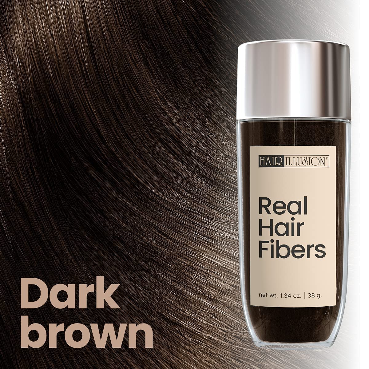 Hair Illusion shades match natural colors for coverage.