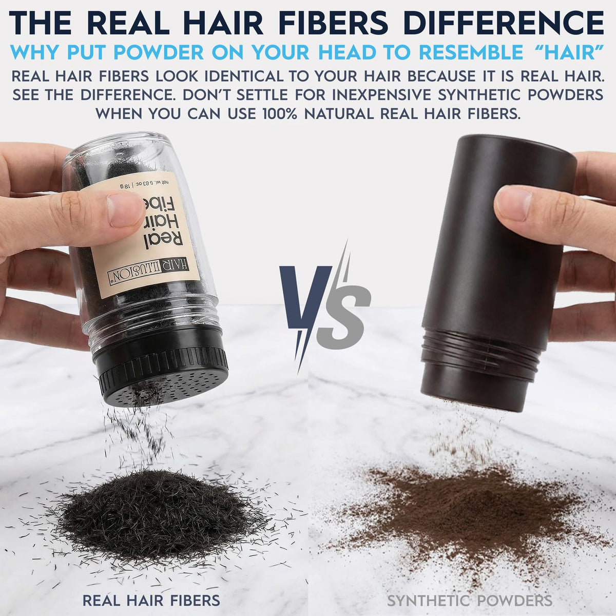 Hair Illusion spray applicator demonstrated for wide-area spray.