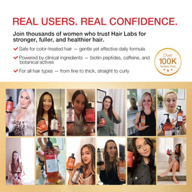 Hair Labs cruelty-free shampoo supports healthy scalp vitality.
