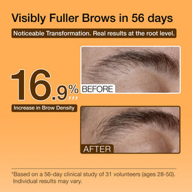 Hair Labs Roll-on application on brow line highlights mess-free, easy-to-use design