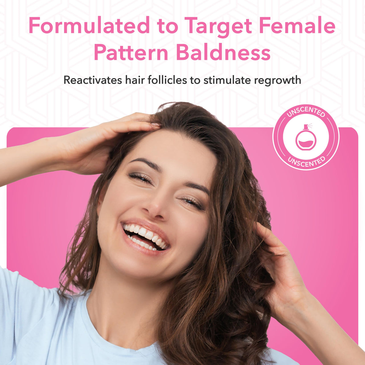 Hair Regen Minoxidil six-pack packaging provides extended supply.