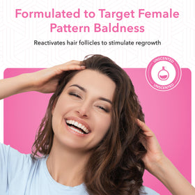 Hair Regen Minoxidil six-pack packaging provides extended supply.