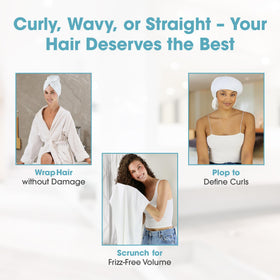 Hair RePear absorbent cotton dries hair gently and faster without rough rubbing.