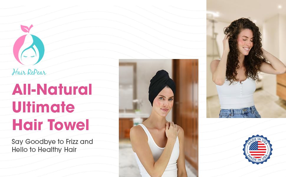 Hair RePear daily routine use supports gentle drying and care.