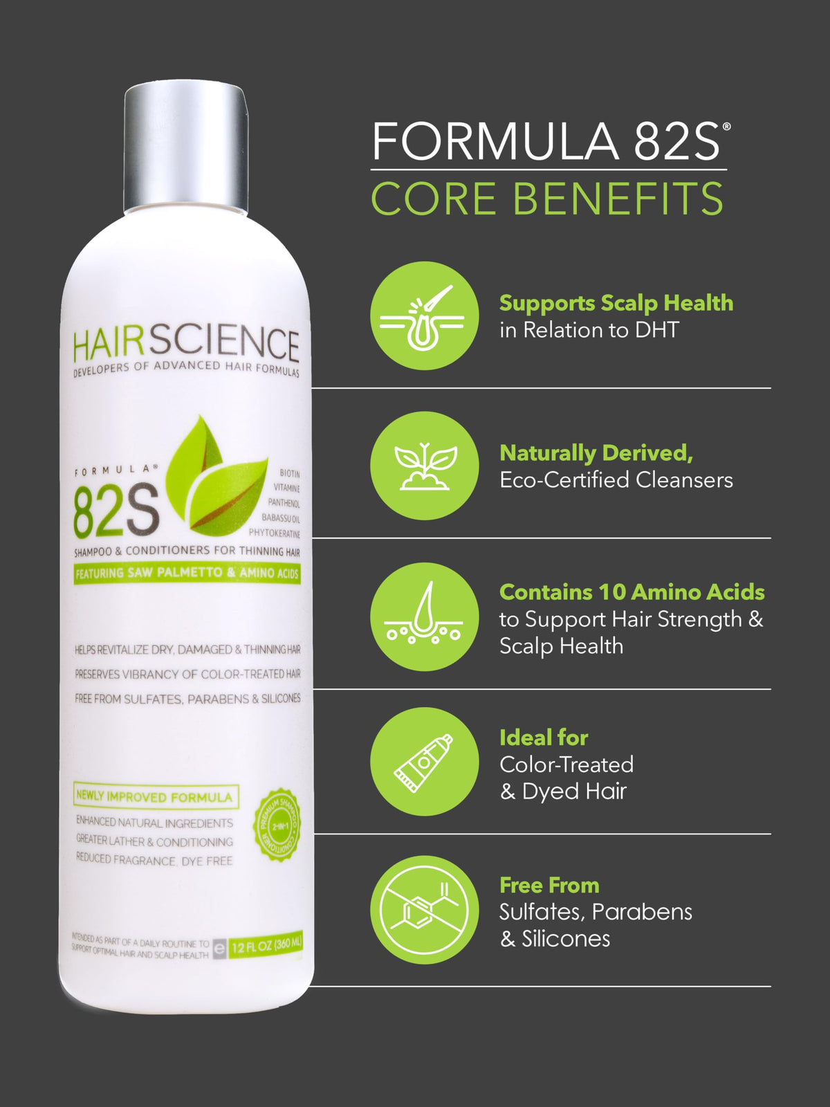 Hair Science Formula 82S color protection supports vibrant color