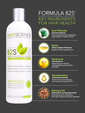 Hair Science Formula 82S lather demonstrates gentle cleanse