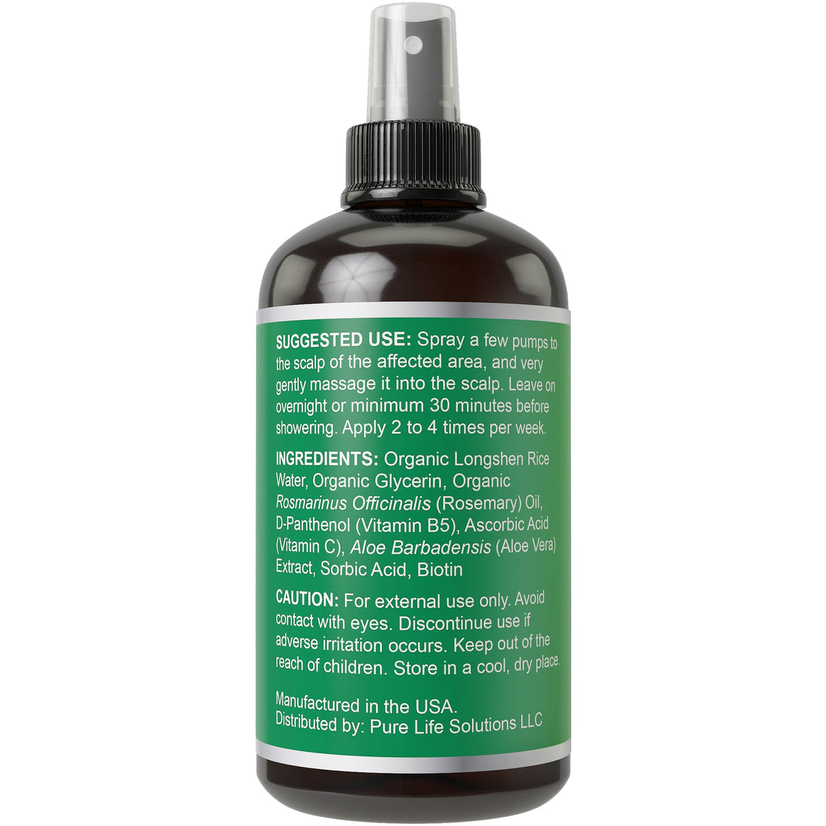 Hair Thickness Maximizer biotin rosemary spray packaging emphasizes vegan clean formula