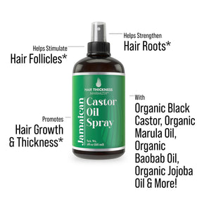 Hair Thickness Maximizer JBC spray on scalp for growth-support routine.