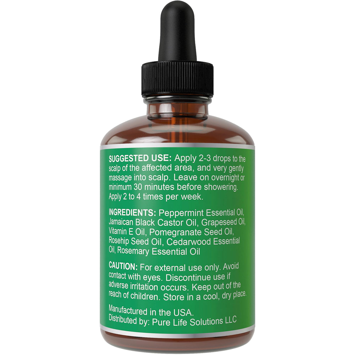 Hair Thickness Maximizer Peppermint Oil on scalp during routine hints at potential fullness over time