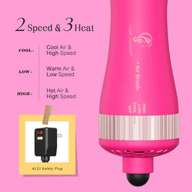 Hair Trends 360 degree swivel cord supports flexible styling while traveling.