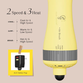Hair Trends 4-in-1 styler dries, curls, straightens, and brushes in one pass.