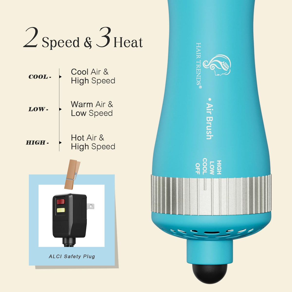 Hair Trends 4 in 1 styler works as dryer curler straightener and brush