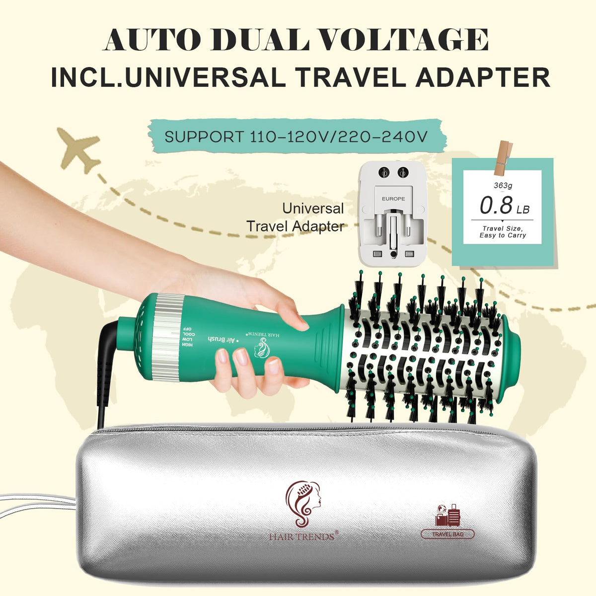 Hair Trends oval 2-inch brush lifts roots for voluminous everyday hairstyles